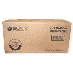 BUNN 12-Cup Commercial Coffee Filters 1000 Count 20115.0000 Country of Origin US